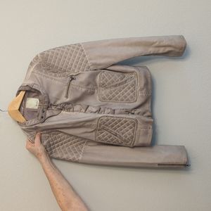 Elevenses Tan Leather-Like Jacket